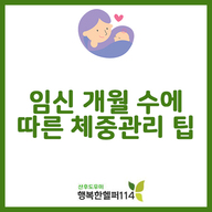 임신 개월 수에 따라 챙기는 체중 관리 